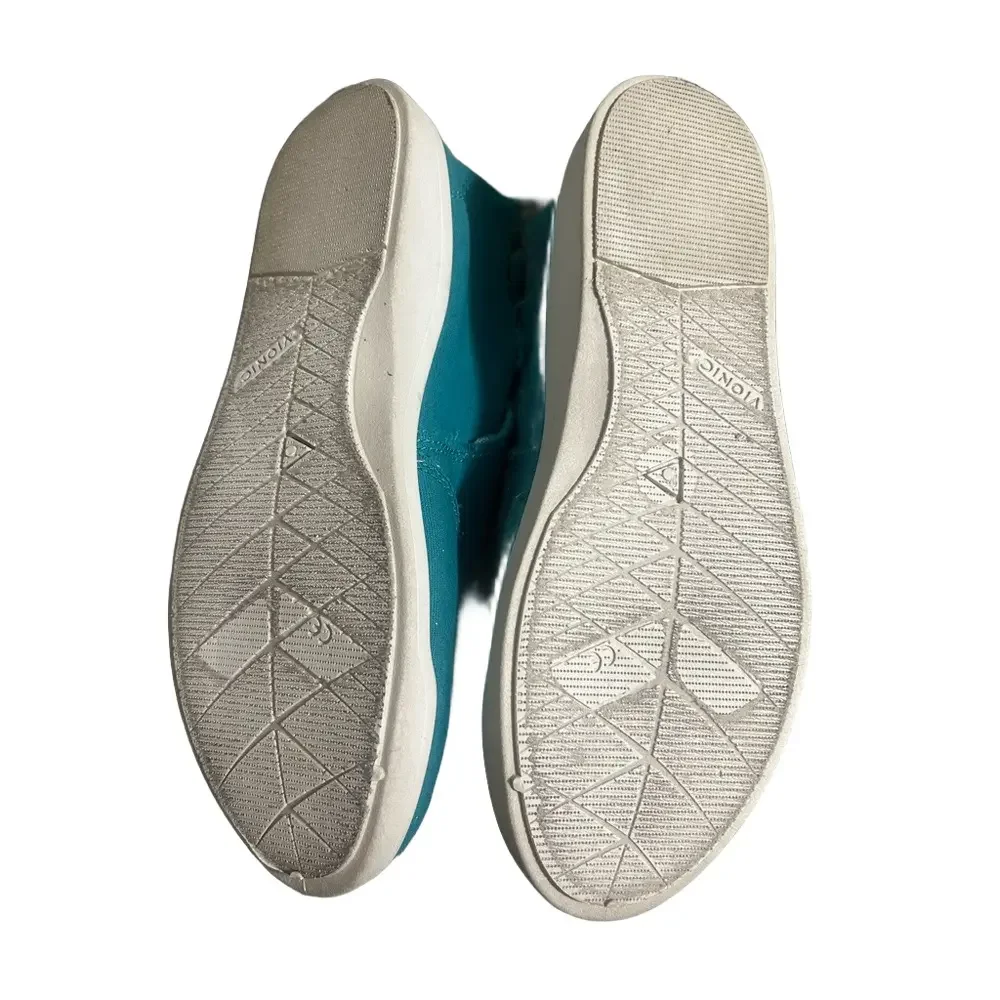Vionic Turquoise Blue Beach  Slip-On Canvas Shoes - Picture 6 of 10